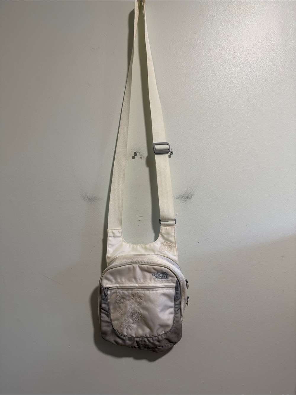 Vintage Flower Embroidered North Face Crossbody Bag
